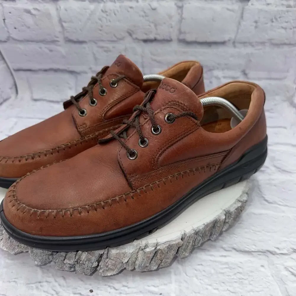 Ecco Seawalker Tie Casual Comfort Leather Shoes Men's Size EU 46 US 12